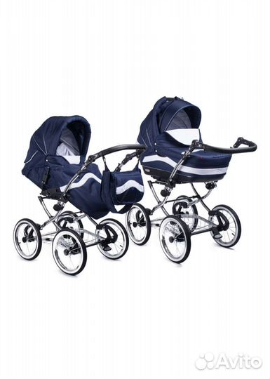 Коляска 2 в 1 adbor Marsel classic Navy Blue
