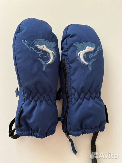 Варежки детские зимние на возраст 12 мес