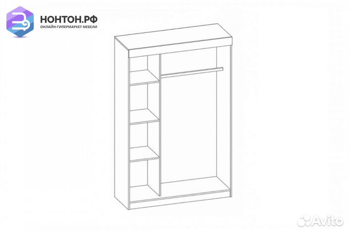 Шкаф-купе Бася дуб беленый / венге