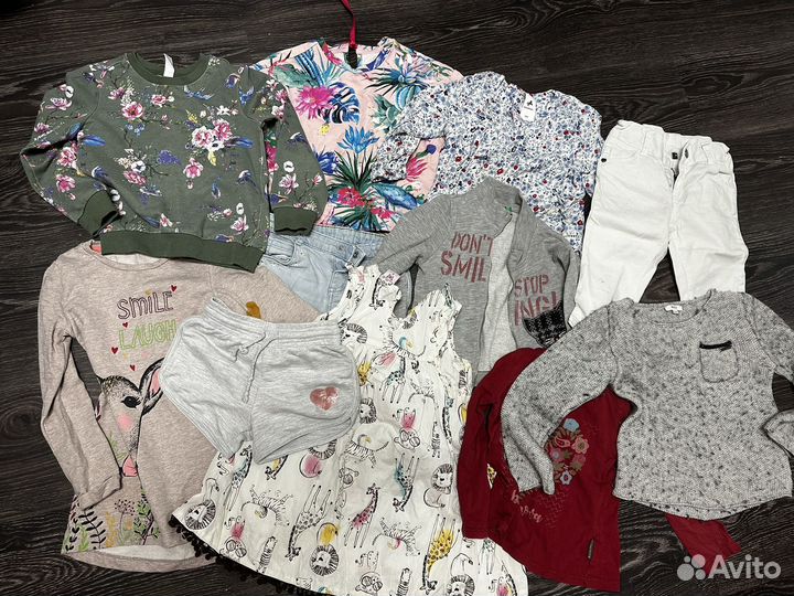 Огромный пакет вещей для девочки 104-110-116