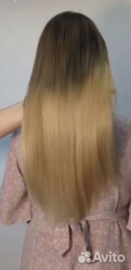 Волосы натуральные блонд