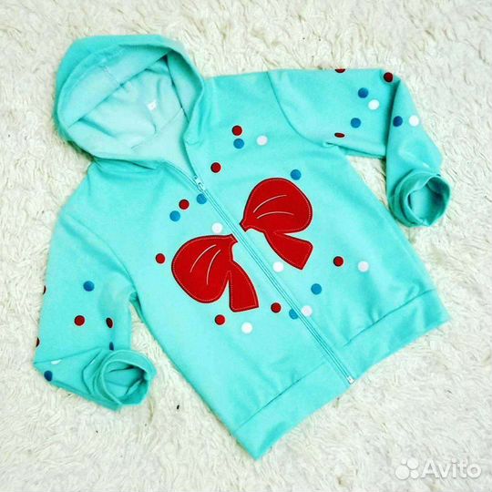 Детский лонгслив для девочки мятного цвета