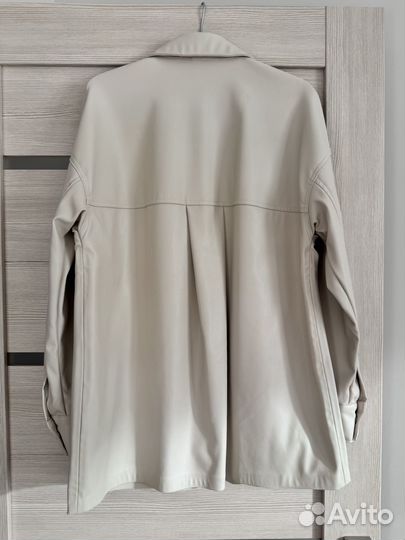 Кожаная рубашка женская 46 размер