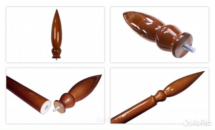 Подставка для флага с основанием Блин из сосны