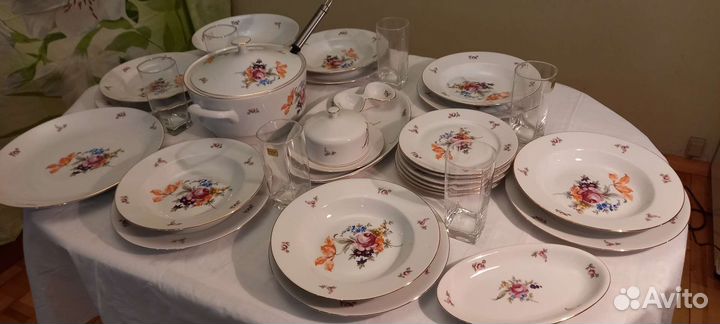 Сервиз столовый богемия Чехословакия