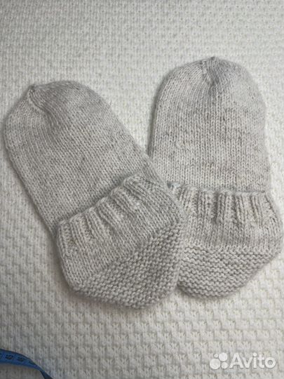 Носки шерстяные вязаные