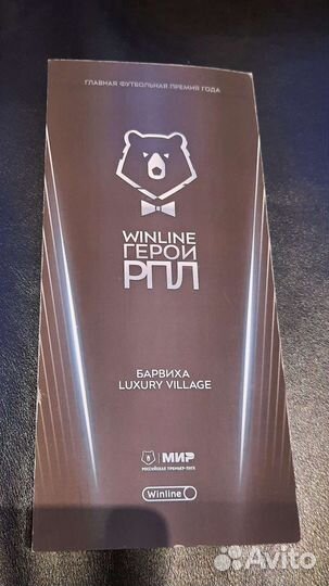 Билет с церемонии награждения Герои рпл премия2023