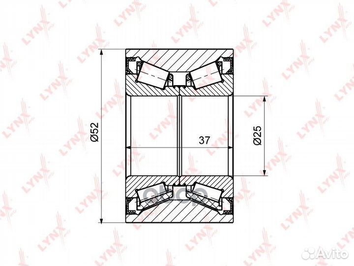 WB1173 lynxauto Подшипник ступичный зад прав/лев