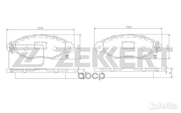 Колодки торм. диск. передн. Citroen Xsara 97