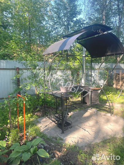 Мангал с печью под казан