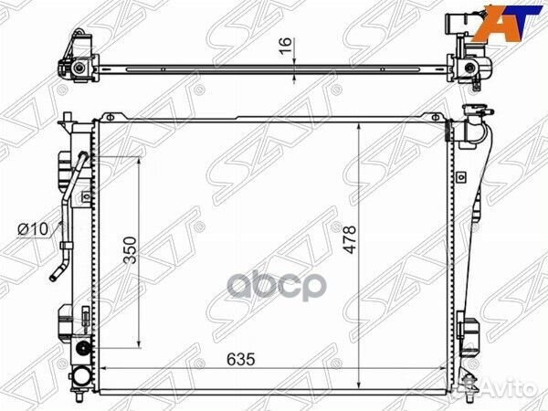Радиатор Hyundai Sonata 09-14 / Kia Optima 10-1