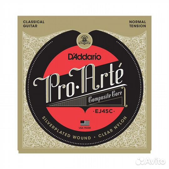 D'addario EJ45C Набор 6 струн для гитары классик