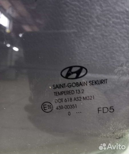 Стекло задней левой двери Hyundai I30