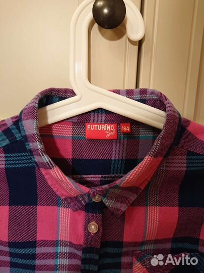 Рубашка фланелевая, рост 164, на 42 размер