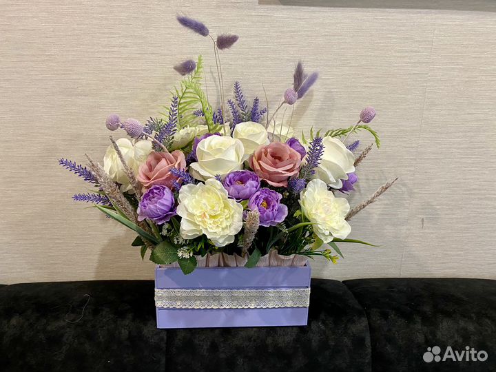 Букет в ящике