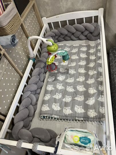 Косичка бортик и конверт одеяло