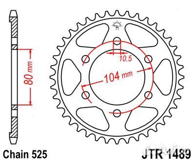 Звезда задняя JT sprockets JTR1489