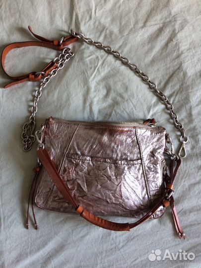 Сумка-клач серебро