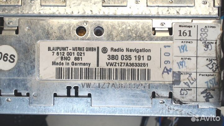 Магнитола Volkswagen Golf 4, 2002