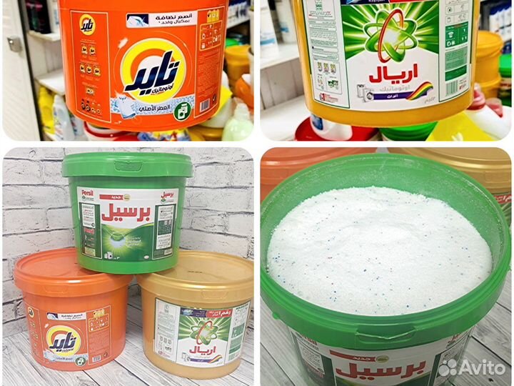 Стиральный порошок в ведрах