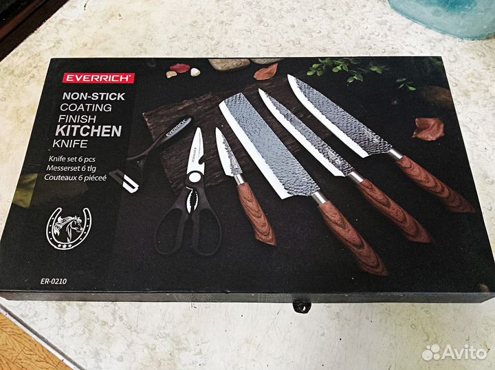 Набор кухонных ножей everrich ER-0210