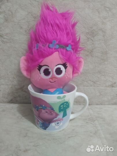 Супница с мягкой игрушкой Тролли Розочка