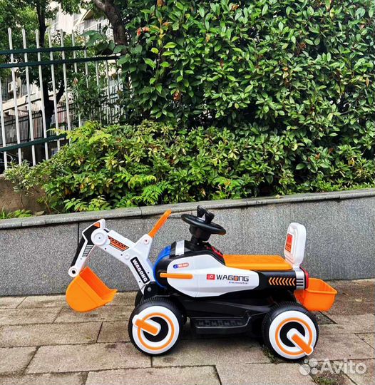 Экскаватор электрический детский машинка