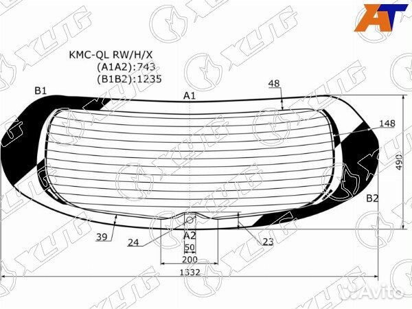 Стекло заднее KIA sportage