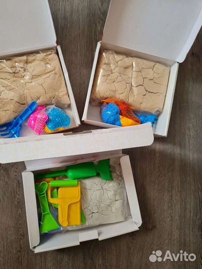 Живой песок новый с формочками Корея