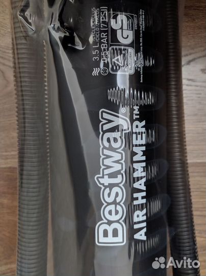 Bestway насос ручной 48см, 3.5л/цикл 3 насадки