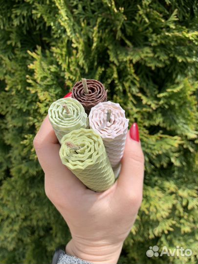 Свеча медовая из вощины натуральная