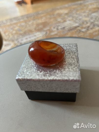 Кольцо из сердолика 17,5-18 размер