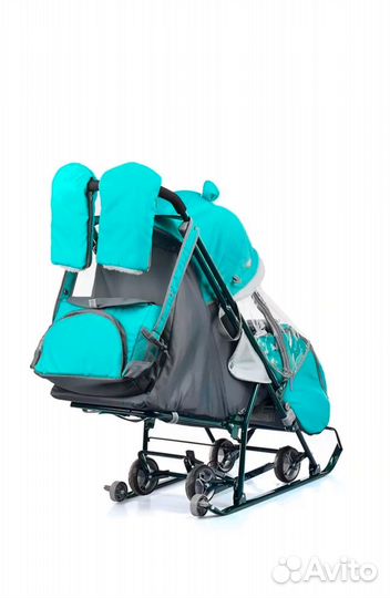 Коляска санки с колесиками