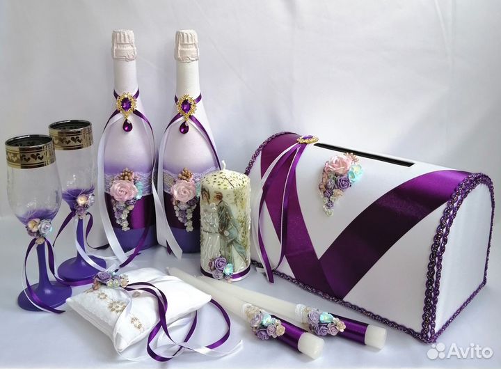 Свадебные аксессуары в разных цветах