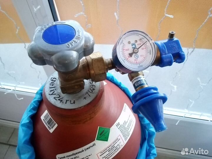 Балон с гелием для шаров + редуктор