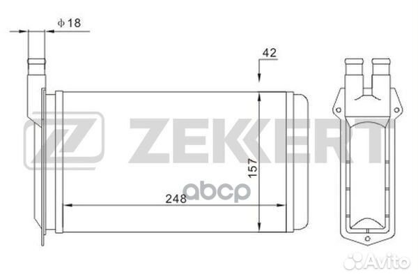 Радиатор отоп. LADA 2108 86- 2109 86- 21099 8