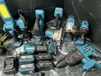 Набор аккумуляторного инструмента makita 8в1