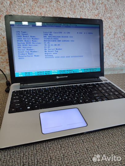Ноутбук packard bell tx 86 core i5/4 озу/ssd240