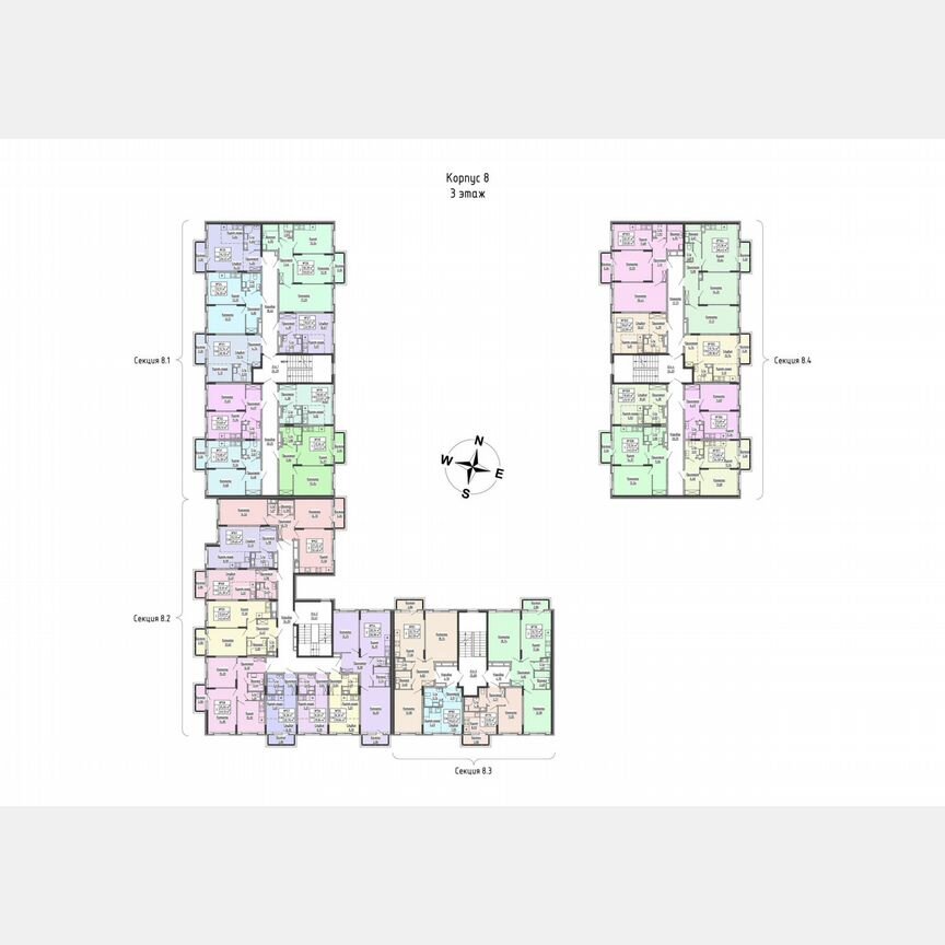 2-к. квартира, 59,1 м², 3/4 эт.