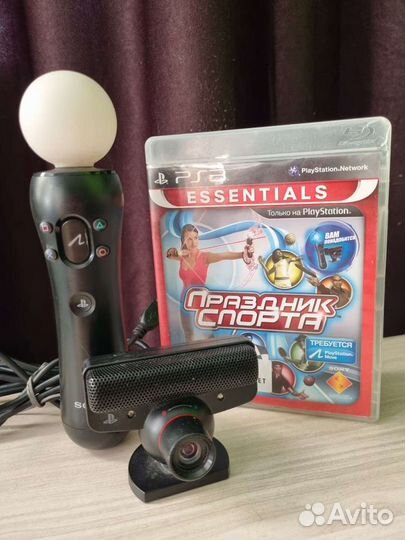 Комплект PS Move +камера+ диск Праздник Спорта 2