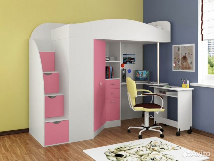 Кровать-чердак Теремок Гранд