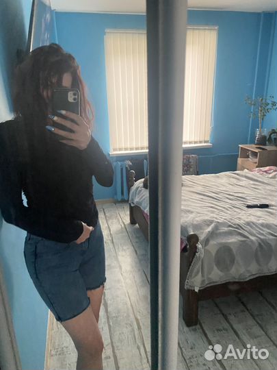 Велосипедки джинсовые 46