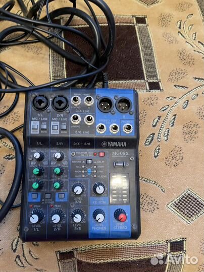 Колонка, Микшерный пульт yamaha, усилитель, микроф