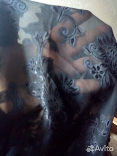 Отрез вискозы с шелковым набивным рисунком СССР