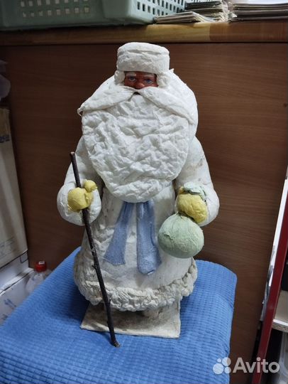Дед Мороз ватный на подставке, артель г. Горький