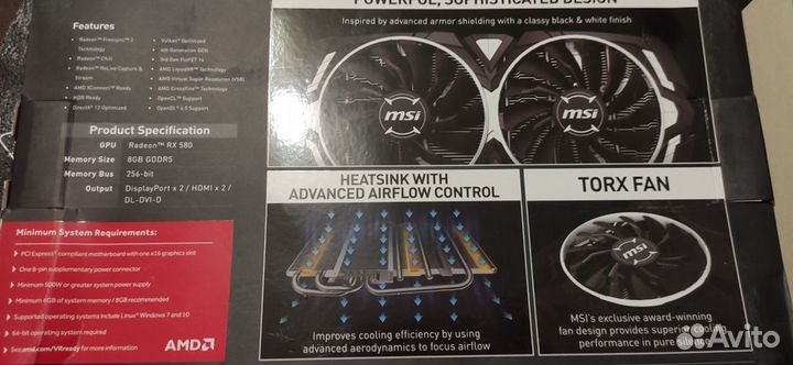 MSI Amd Radeon RX 580 8gb