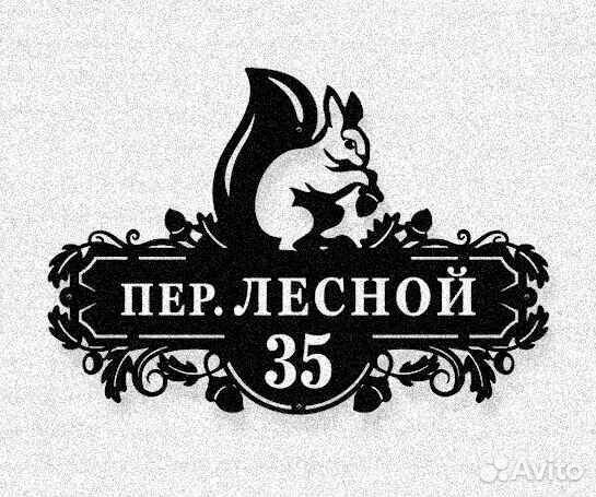 Красивая табличка с адресом