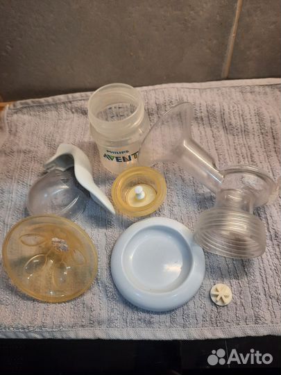 Молокоотсос avent+бутылочки+крышка для пустышки