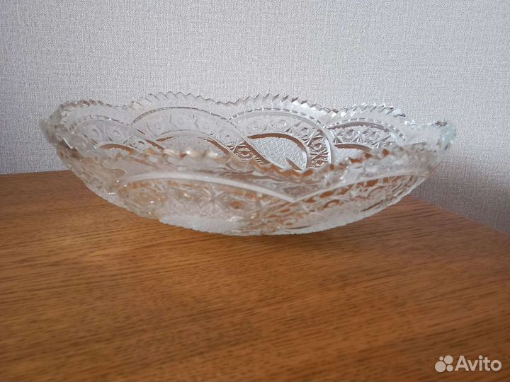 Блюдо для фруктов СССР хрусталь