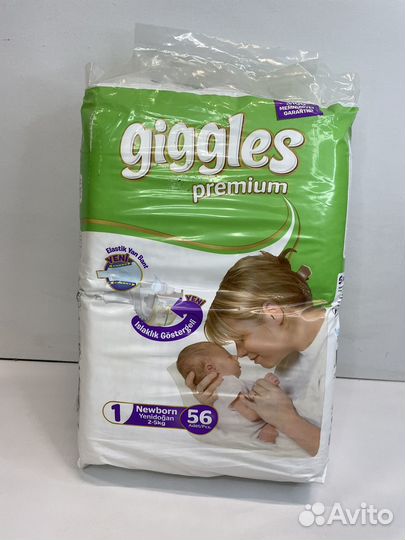 Подгузники для детей Giggles Premium Eco Newborn